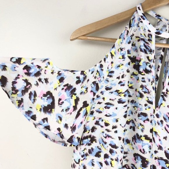 Amanda Uprichard Celia Cold-Shoulder Keyhole Top I Sz S - Picture 6 of 10